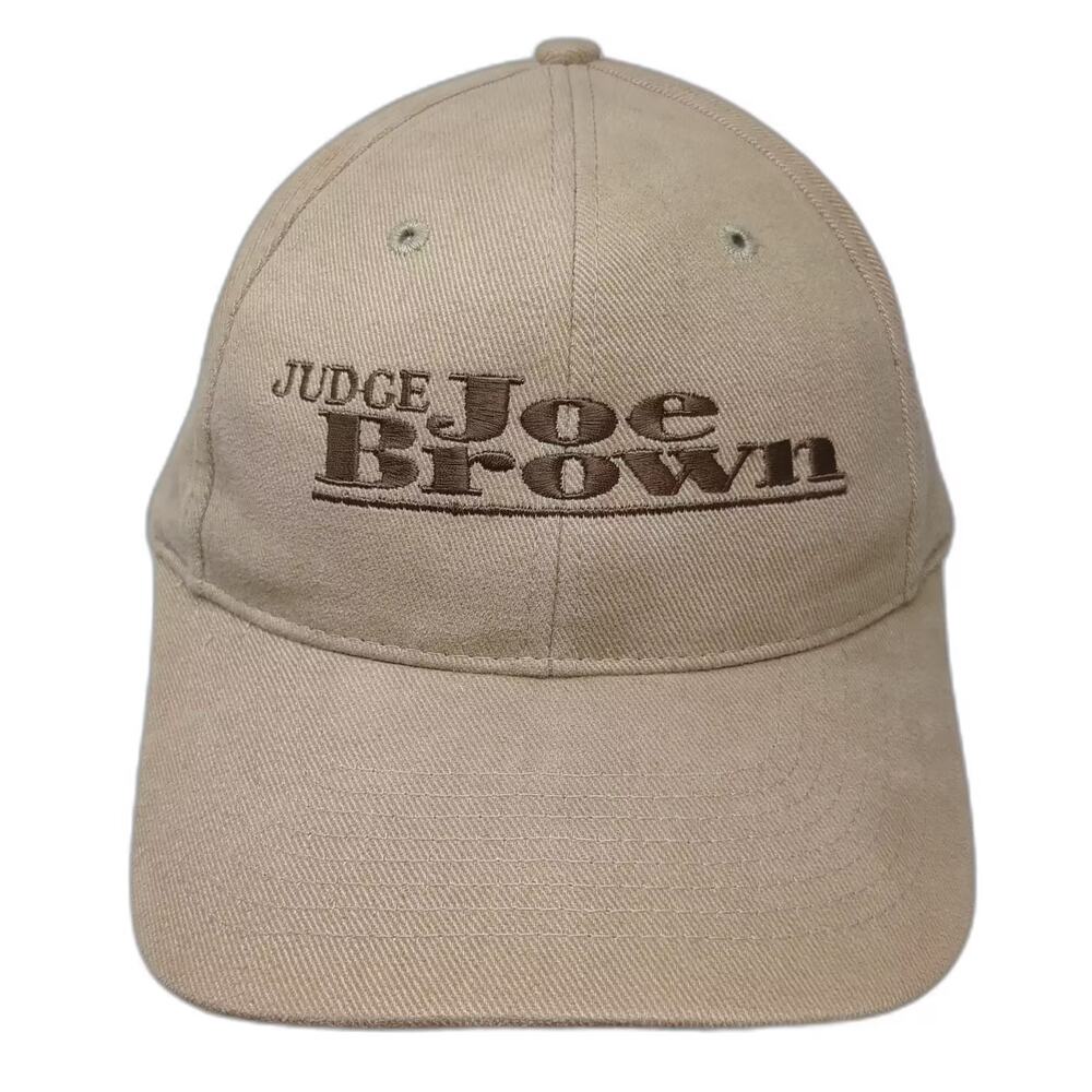 Nissin Cap Judge Joe Brown Embroidered Beige Snapback Hat Adjustable OS Promo